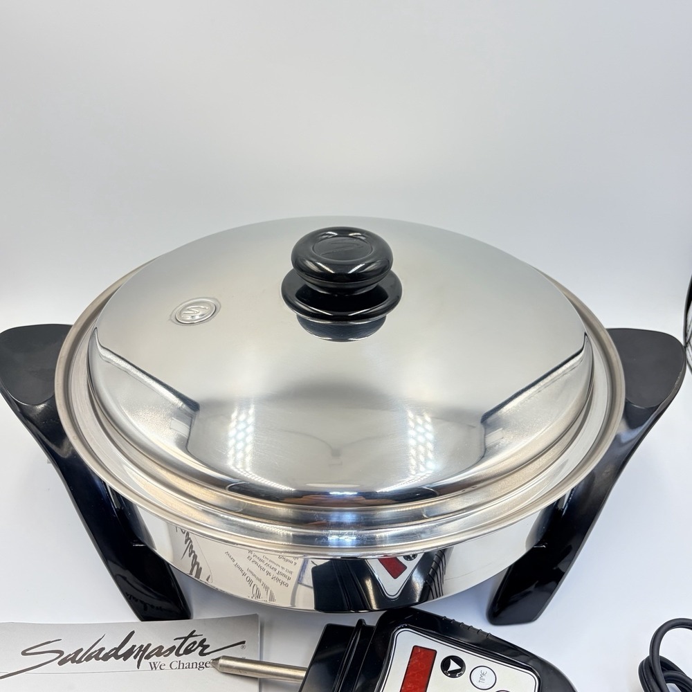 Saladmaster Electric Skillet 12" T-304/T316L Stainless Steel Oil Core SA012OCU - Picture 4 of 9